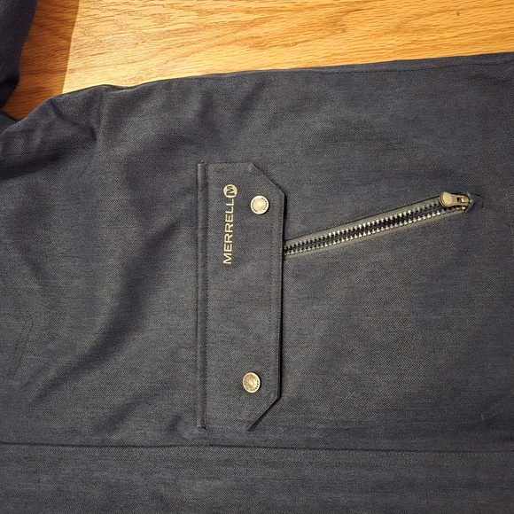 Merrell Dark Blue Hooded Raincoat - Picture 3 of 5